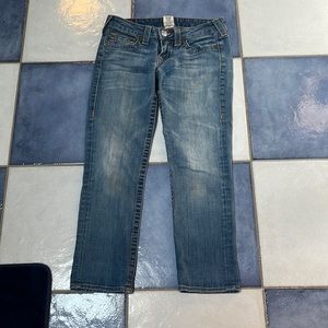 True Religion size 28 cropped jeans